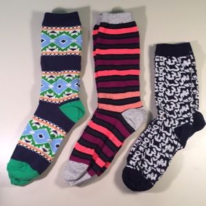 3 pairs of J. Crew socks!